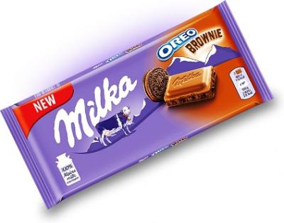 Шоколадная плитка Milka Oreo Brownie 100 грамм