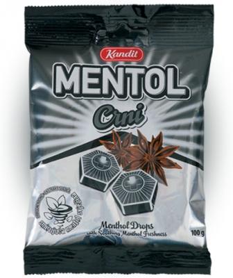 Карамель MENTOL черный 100 гр