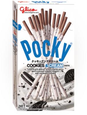 Бисквитные палочки Pocky в шоколадной глазури Cookies&Cream 40 гр